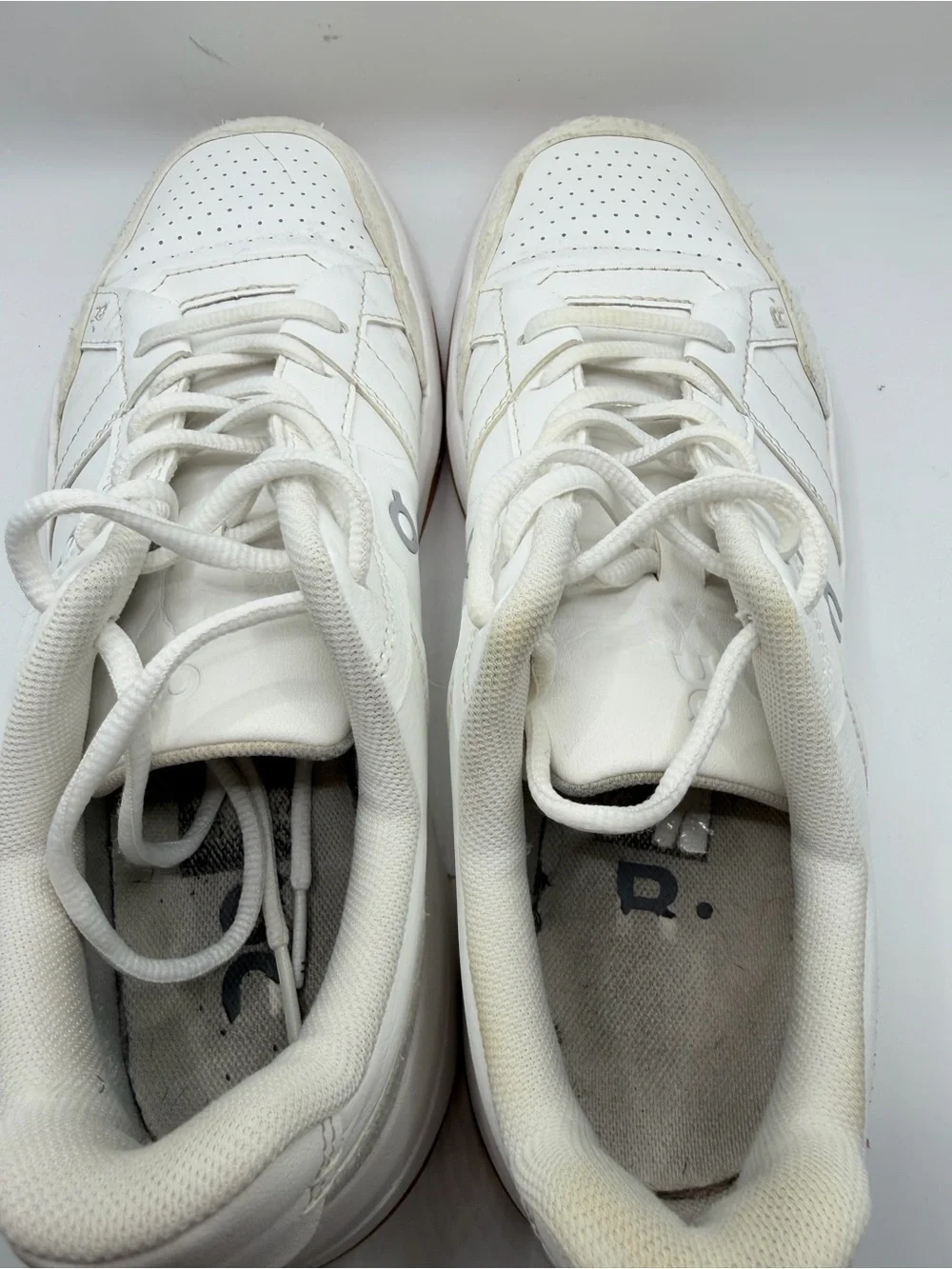 On Running Women's White and Gum-Soled Low-Top Sneakers
